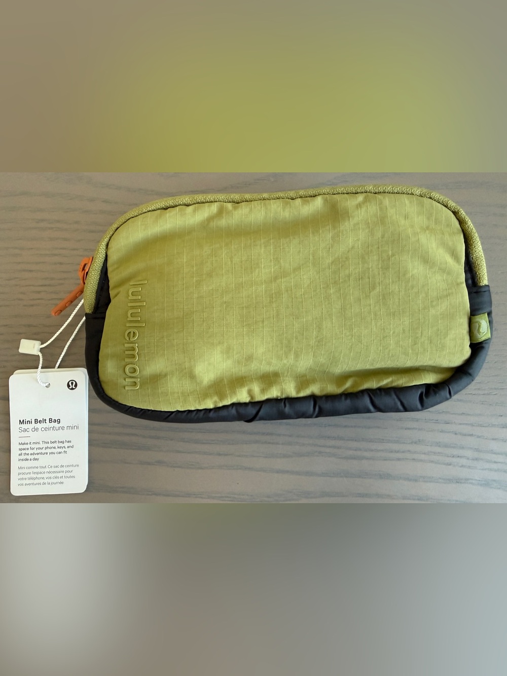 Lululemon Mini Belt Bag in Olive Green with Black Trim